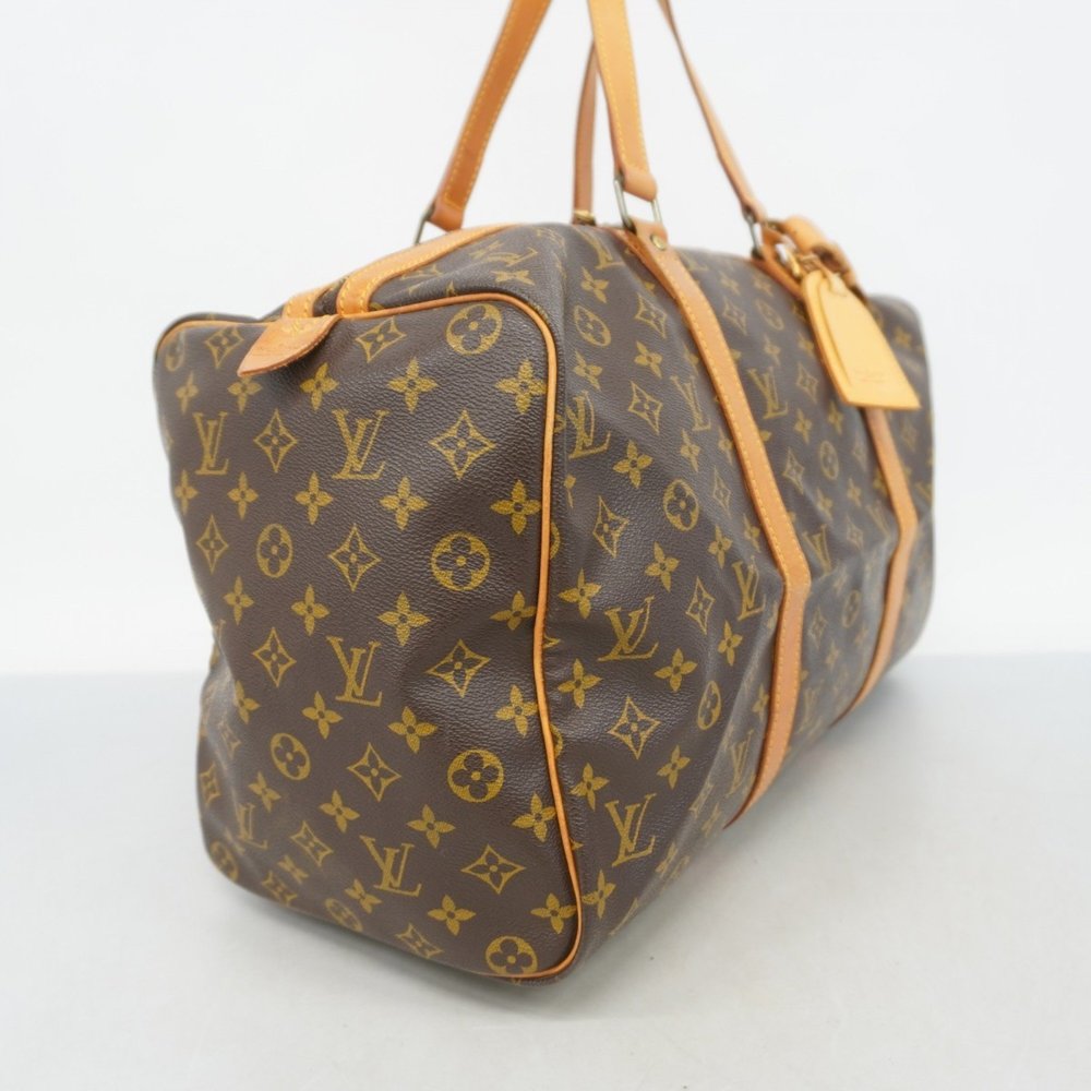 Louis Vuitton Boston Bag Monogram Sax Pool 45 M41624 Brown Men's Women's - Picture 2 of 14